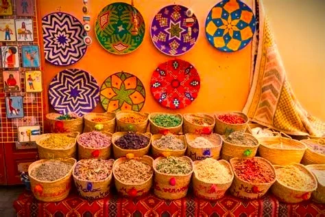 Traditional Moroccan décor found during Christmas shopping in Marrakech souks